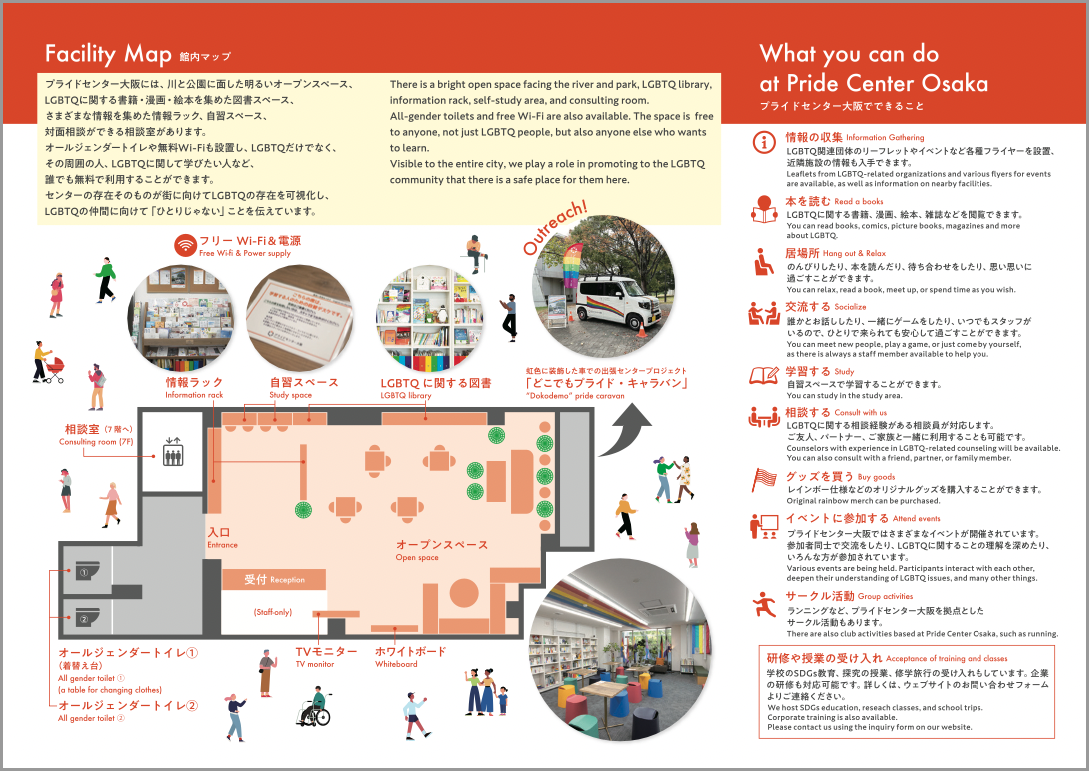 プライドセンター大阪3つ折リーフレット なか面