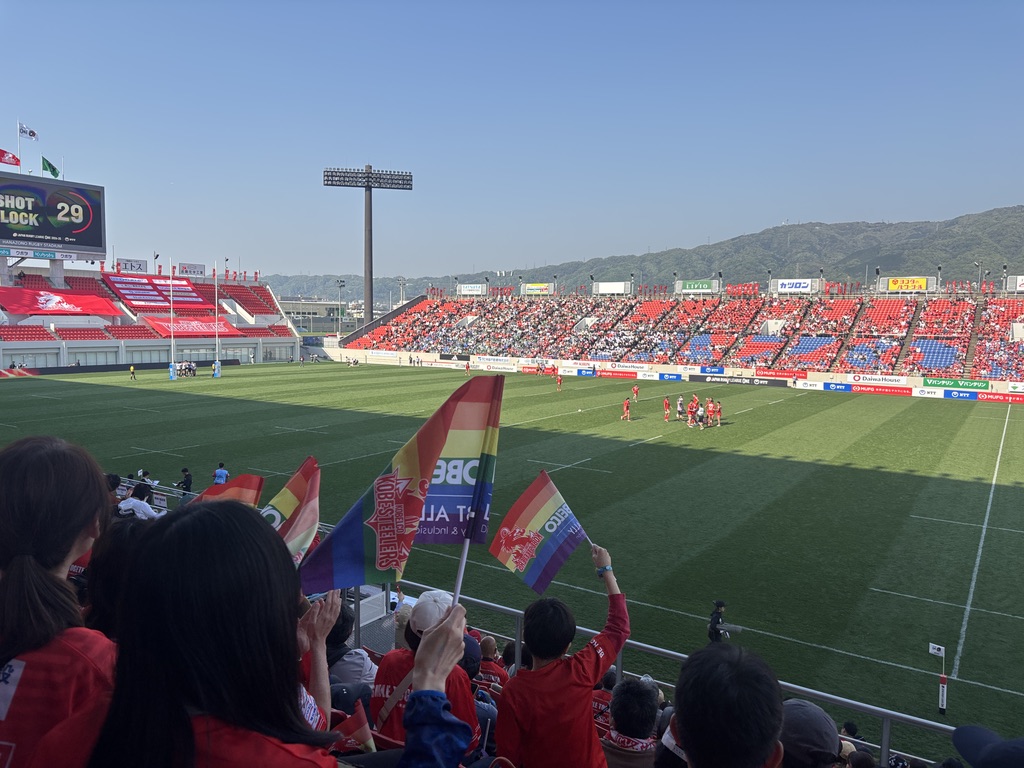 ラグビーの試合の様子